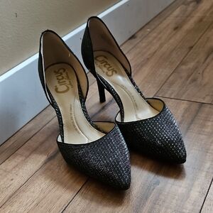 Circus By Sam Edelman Black Sparkle 3 Inch Tatianna Pumps Size 6